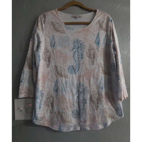 Astrologíe Tops Blouse Women L Polyester, Cotton, Spandex, 20 Inch Of Armp To... - Picture 3 of 11